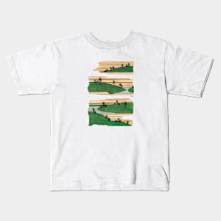 Japanese Woodblock Illustration of Trees Kids T-Shirt
